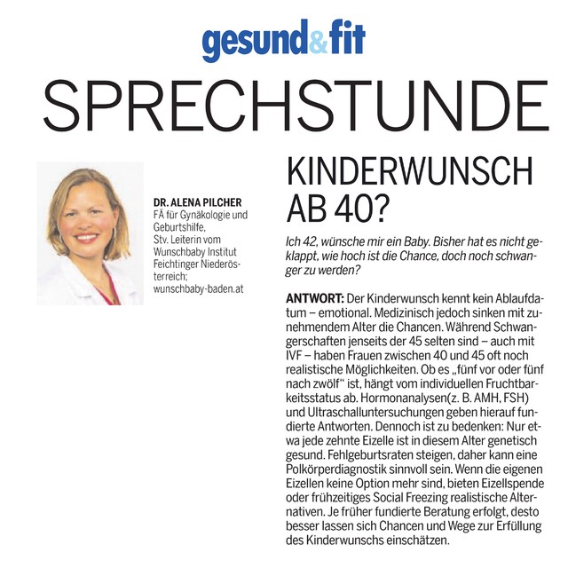 Kinderwunsch ab 40?