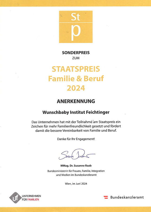 Auszeichnung als familienfreundlicher Arbeitgeber